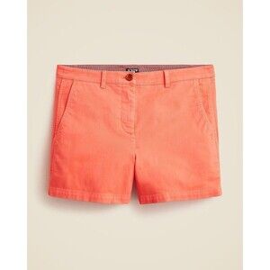 J.Crew Women's 4" Heritage Chino Short Size 18 Coral Orange Preppy Summer